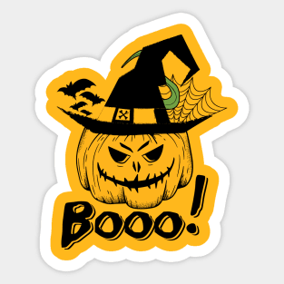 Funny Halloween With Pumpkin That Says Boo On It Halloween Costumes For Women Sticker